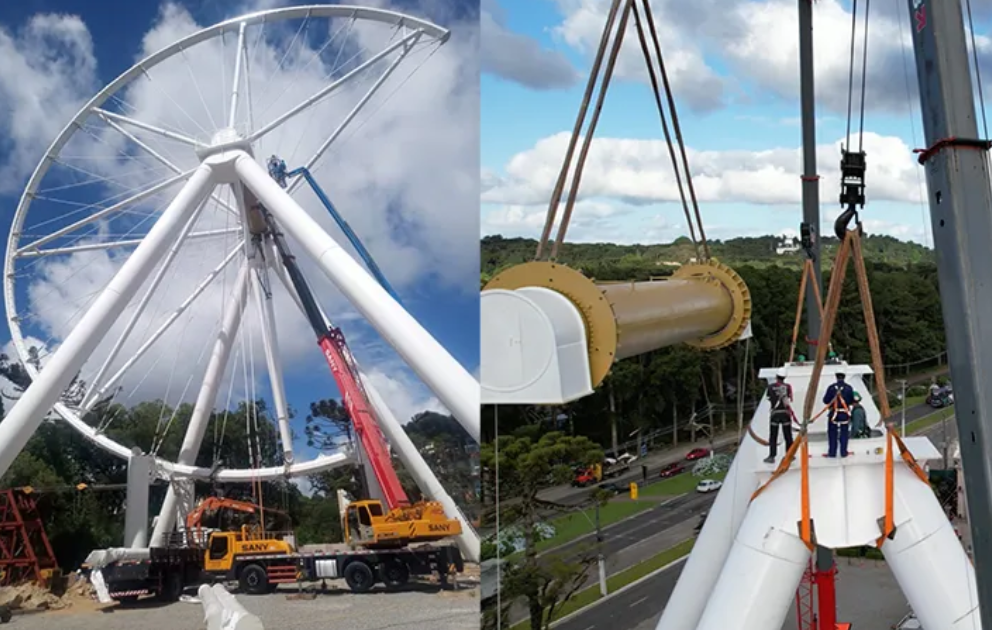 Innowacyjny Dźwig SANY Pomaga Wznosić Diabelski Młyn w Brazylii