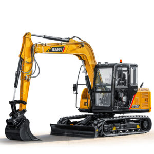 Minikoparka SANY SY75C – 7,3 tony, silnik Yanmar i duży zasięg ramienia